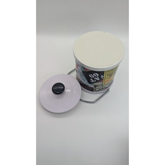 Vintage Metal Ice Bucket With Numerous Whisky Label Exterior Design - Picture 10 of 16